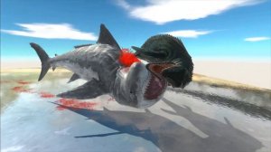 MOSASAURUS vs MEGALODON (Sea Monster Battle) - Animal Revolt Battle Simulator