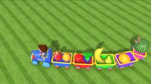 Видео для детей - Мячики - Фрукты  - Шарики катятся ппо горке