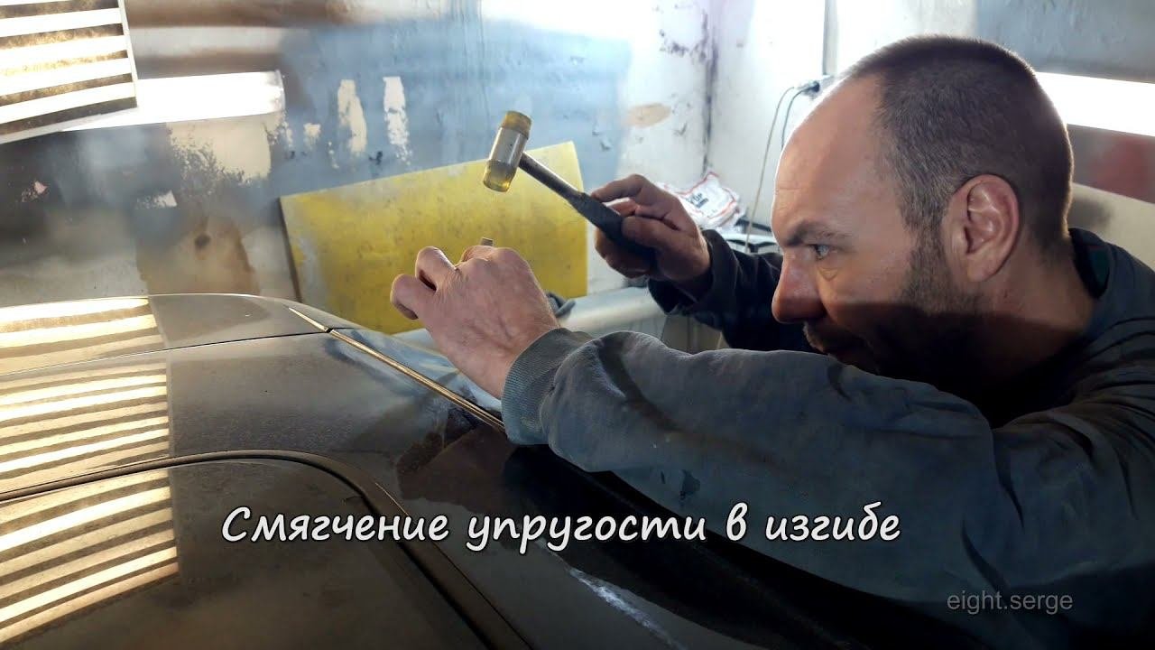 Удаление вмятины на порше