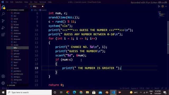 Mini Game In C For Beginners..