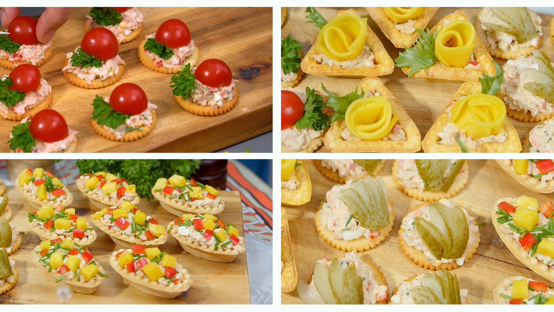 Закуски за 5 Минут на ПРАЗДНИЧНЫЙ СТОЛ! Вкусные и Быстрые закусочные Бутерброды!