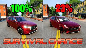 Реалистичные аварии с шансом на выживание #3 😱|BeamNG.Drive| Бименджи Драйв