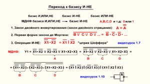 Видеоурок 2.18. Переход к базису И-НЕ.
