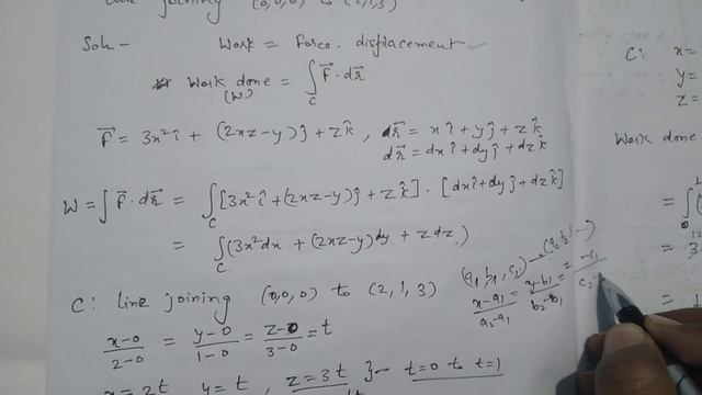 Vector Calculus Part 5| Example 2| Line Integral of Vector Field | Solved Example and Applications