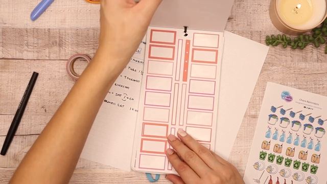 PLAN WITH ME | CHORES LIST WITH DESIGNER CHAMELEON STICKERS