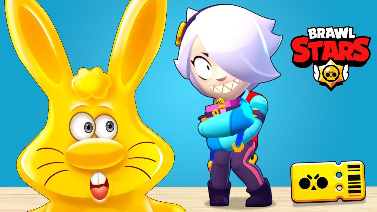 Колетт  Brawl Pass из Brawl Stars и желейный заяц Харитон