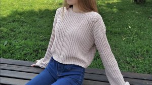 Базовый оверсайз Свитер крючком. Мастер-класс/Crochet Oversized Sweater Pattern for women. Tutorial
