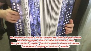 "На знакомой скамье не встречаем мы больше рассветов" / Разбор на гармони по цифрам