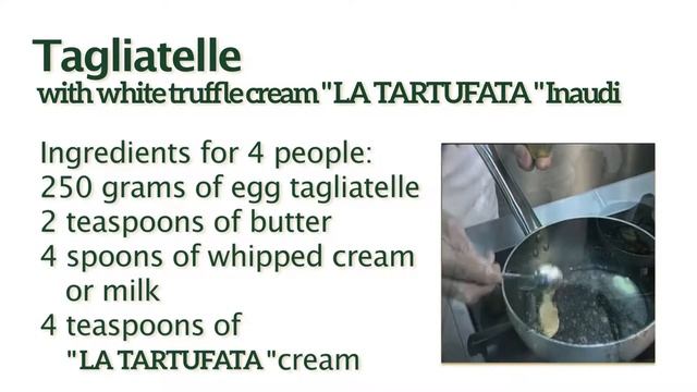Tagliatelle with white truffle cream "LA TARTUFATA" Inaudi смотреть онлайн