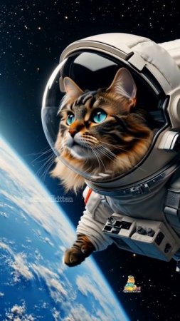 С Днём Космонавтики!🚀✨ #котики #денькосмонавтики #космос