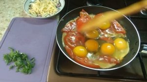 ВКУСНЫЙ И ПОЛЕЗНЫЙ ЗАВТРАК Омлет с помидорами