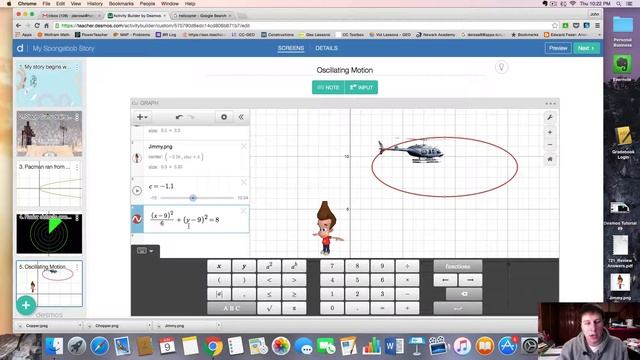 Desmos Tutorial #10 - Oscillating (Jumping) & Ellipse Motion