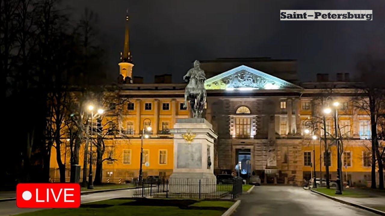 Live stream из Санкт-Петербурга Михайловский замок Лиговский, Невский проспект Цирк на Фонтанке смотреть онлайн