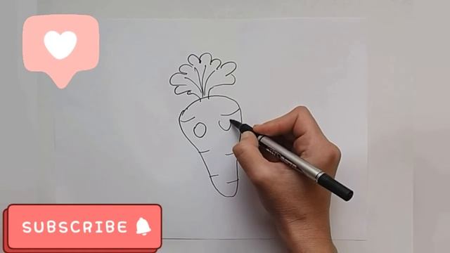 bolalar uchun sabzi rasmini chizish/draw a picture of carrots for childrenнарисуйте рисунок моркови