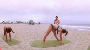 ЖМИ ВТОП ПОДПИСКА ЛАЙК БИКИНИ Девушки Тренировка Йога Фитнес BIKINI  Girls Yoga Fitness Workout #(10