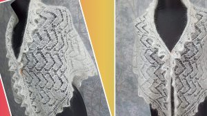 Косынка с узором сердечки от нижнего угла готова ⚡Небольшой обзор 🔥