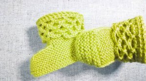 Вяжем вместе детские пинетки-сапожки