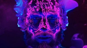 Нина Смит "Силуэт кита" - клип глазами нейросети | Стиль - психоделический неон и пятна Роршаха