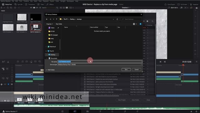 Manual backup of the database in DaVinci Resolve смотреть онлайн