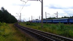 Тепловоз ТЭП70БС с поездом №49 Санкт-Петербург-Брест