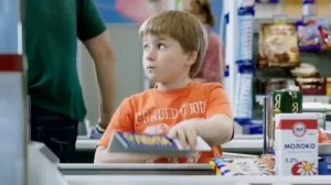 Смурфики в Ленте! Касса. Реклама акции от гипермаркета "Лента" (июль-сентябрь 2014)