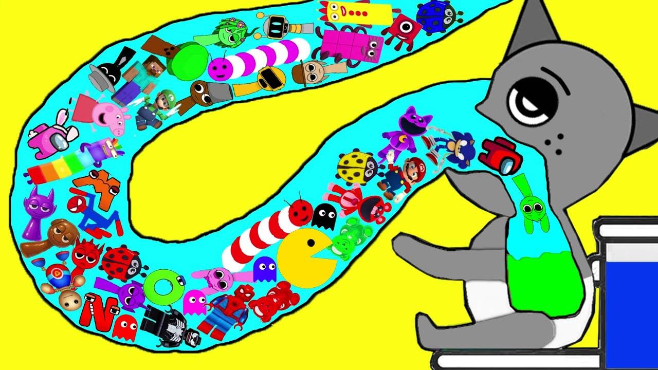 Грей ест спрунки и других персонажей из мультиков смотреть онлайн