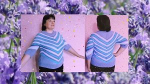 Нарядная,нежная кофточка ГОРНАЯ ЛАВАНДА спицами модели ,,японка"!Экспресс МК