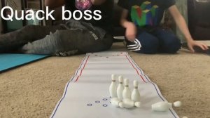 Playing curling bowling game roll up style again. but feat @JBowling77_JB_JB77_AUTTP