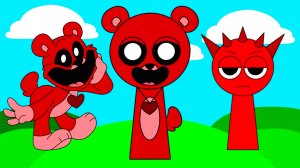 Рисуем Спрунки + Медведь из Улыбающихся Зверьков | Sprunki | Smiling Critters