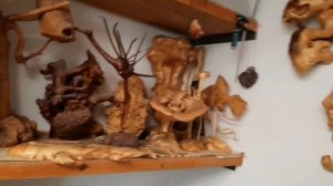 В гостях у мастера. Лесная скульптура.  Изделия из капа и сувеля.