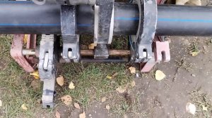 Пайка трубы полителен диаметр 110мм.