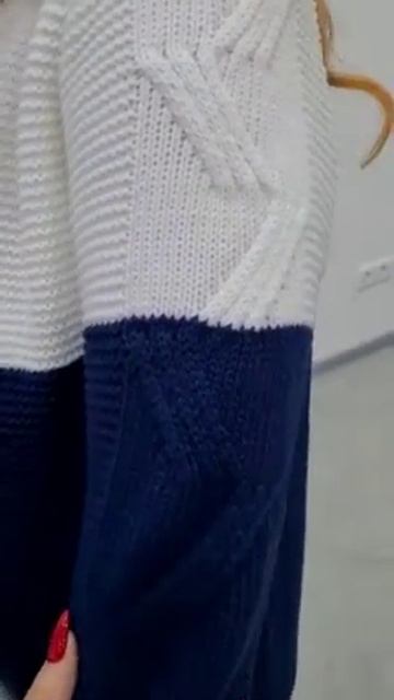 Джемпер 35878- Цвет: сине белый