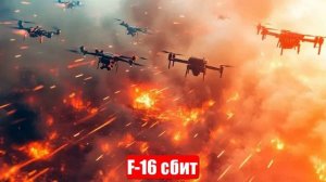 Украинский фронт. 13.04.25, Удар по заводу, F-16 сбит, «Герани» забили на ПВО, Война на Украине