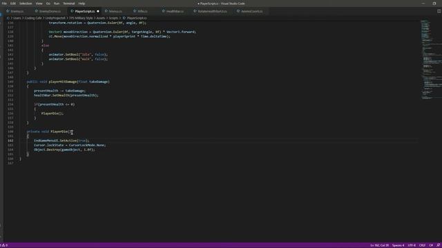 Unity EndGame Screen | End Game Menu Script | Unity Death Screen Camera 3D Game Development Tutoria
