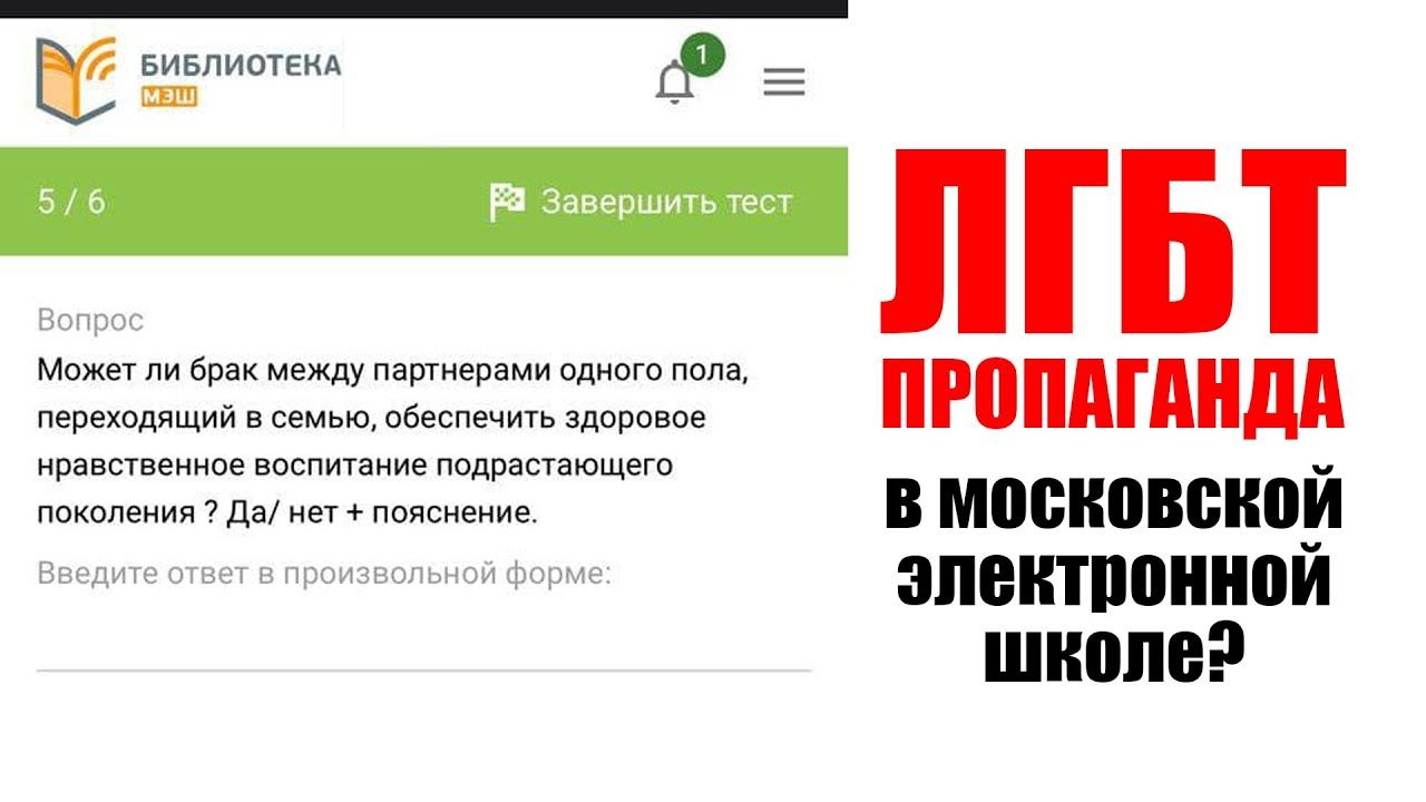 ШКОЛЬНИКАМ ПРО ОДНОПОЛЫЕ БРАКИ в Московской Электронной Школе?