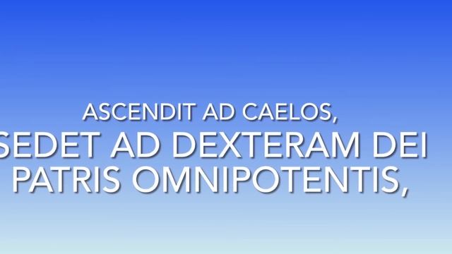 Latin Apostles Creed { Symbolum  Apostolicum}