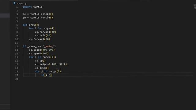 Python 😍 pattern program for printing Chess ♟️ board #programming 💕 #codeworld #coding #question