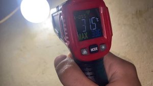 Замер температуры лампочки Пирометром CONDTROL Maxwell 3