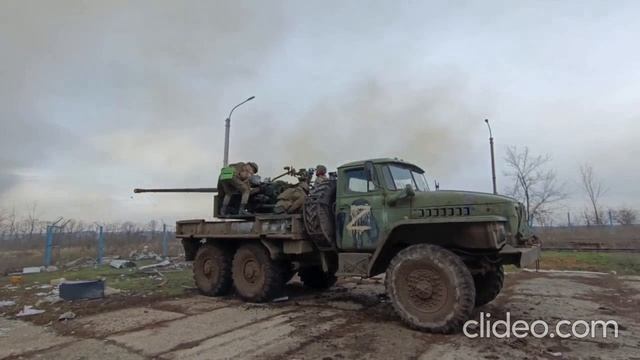 Зенитная пушка АЗП-57, установленная на шасси армейского грузовика «Урал»