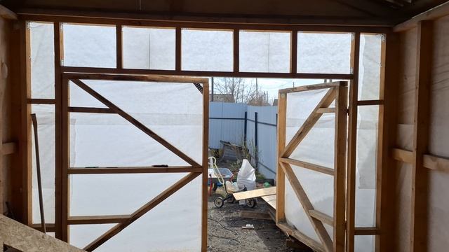 каркасный гараж своими руками Продолжение 