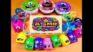Satisfying video ASMR Mixing Slime Relaxing slime. Monster Slime