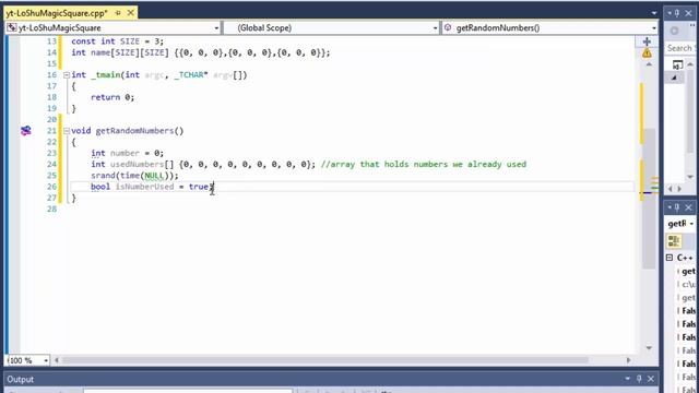 C++ Programming Challenge: Lo Shu Magic Square Part 1  (C++ 2d arrays, C++ loops, C++ functions)