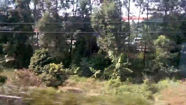 China train to Shenzchen. Magnetic levitation. Скоростной поезд из Гуанчжоу в Шенчжень.