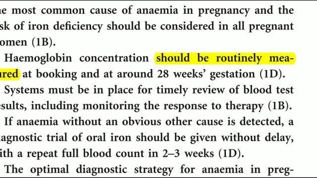 Anemia During Pregnancy, BJH Guideline смотреть онлайн