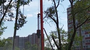 Установка сваи. Штанговый дизель-молот. СП-49.