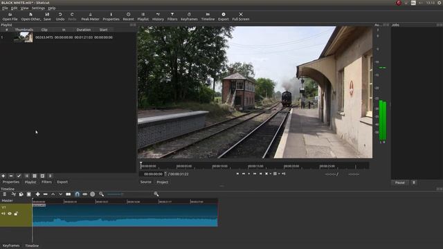 Shotcut: Convert A Color Video Clip To Black And White. A Video Editing Tutorial For Beginners.