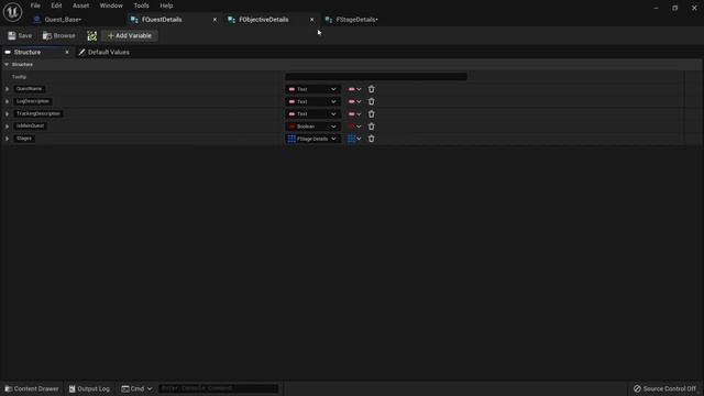 Unreal Engine 5 Tutorial - Quest System Part 1 Quest Data Structs