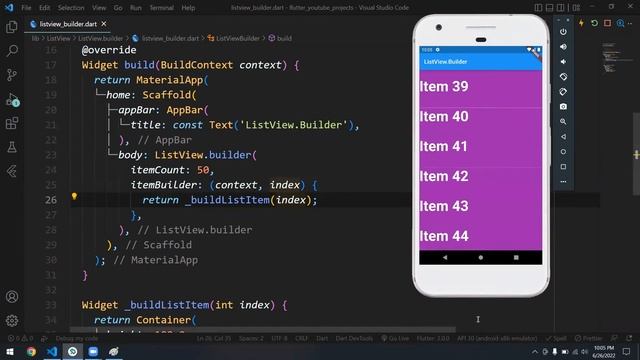ListView Builder Widget | ListView.builder | Flutter ListView Builder