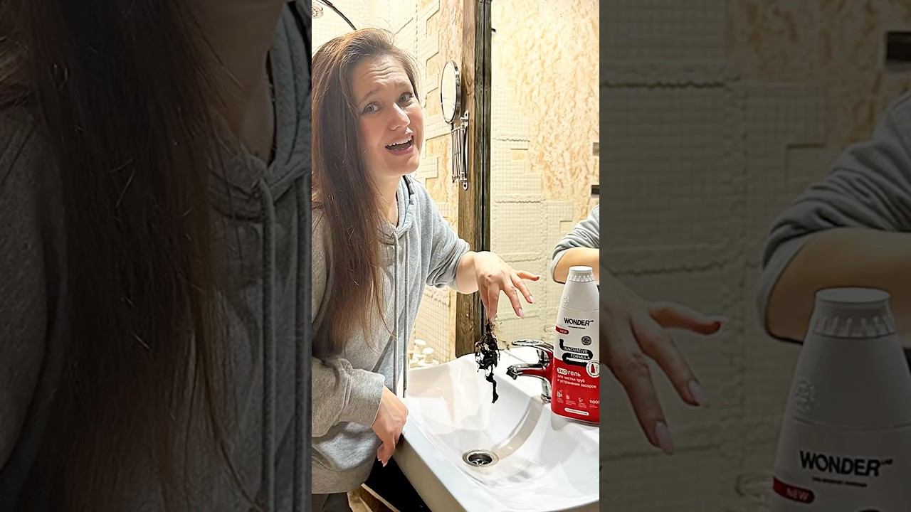 ЧТО В МОЁМ СЛИВЕ?!РАКОВИНА В ШОКЕ  #жизньзагородом#грязь#засор#youtubeshorts#дом