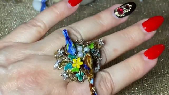 #Серебро. Шедевр ювелирного искусства. Кольцо-птицы 💍💍💍